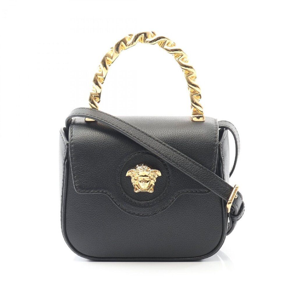 Versace La Medusa Handbag leather black